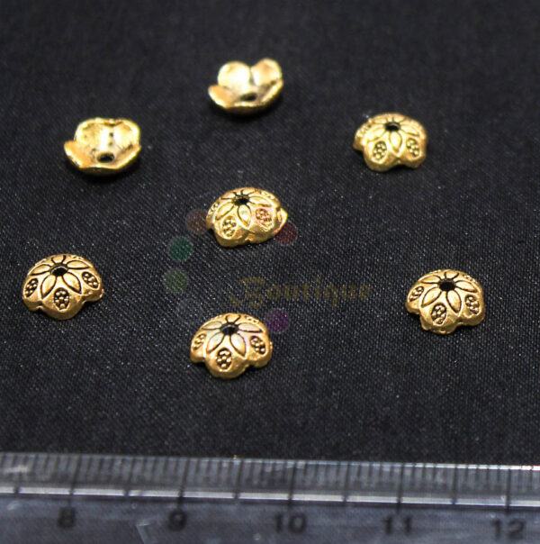 8mm antique gold bead cap (10pcs 3g)