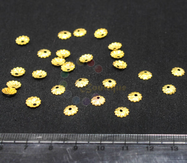 6mm antique gold bead cap (28pcs 10g)- per pack 25pcs