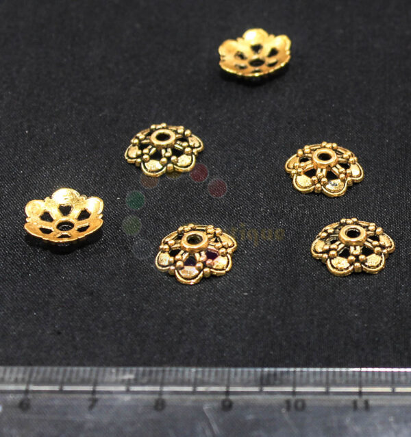 14mm antique gold bead cap (10pcs 6g)