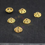 9mm antique gold bead cap