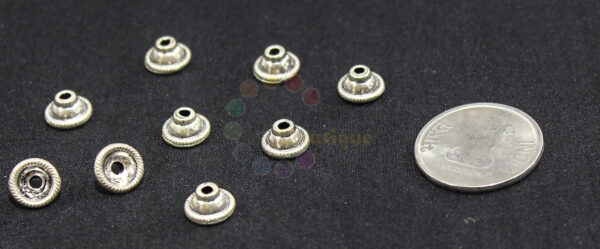 8mm iron silver bead cap