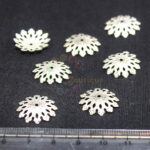 17mm iron silver bead cap