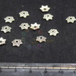8mm antique silver bead cap