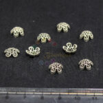 9mm antique silver bead cap