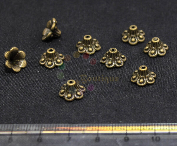 9mm bronze bead cap