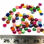 4mm multi colour cabochons 10gram-