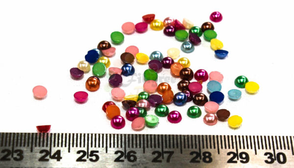 4mm multi colour cabochons 10gram-