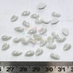 9mm white cabochons 10pcs