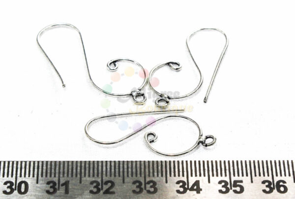 33mm silver ear hook