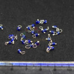 Dark Blue Lorails 2mm Silver Loop 10 Gram-approx 300 Beads