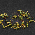 Green Lorails 3mm Gold Loop 10Gram-approx 260 Beads