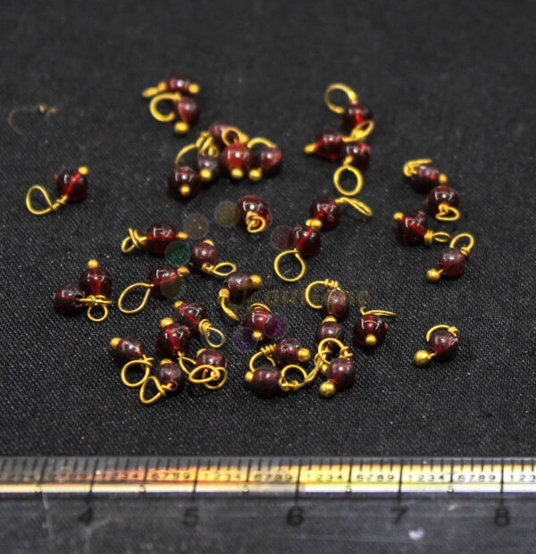 Maroon Lorails 2mm Gold Loop 10 Gram-approx 260 Beads