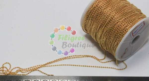 0mm Gold Ball Chain of 100cm