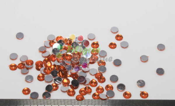 8mm Orange Cabochons approx 49pcs
