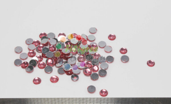 8mm Dark Pink Cabochons approx 49pcs