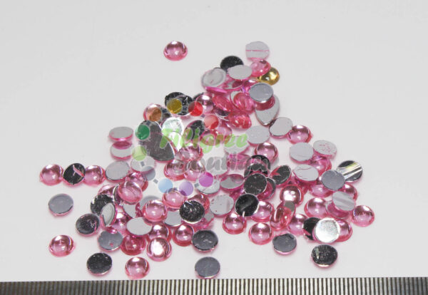 8mm Light Pink Cabochons approx 49pcs