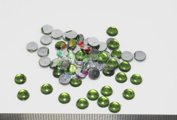 8mm Green Cabochons approx 49pcs