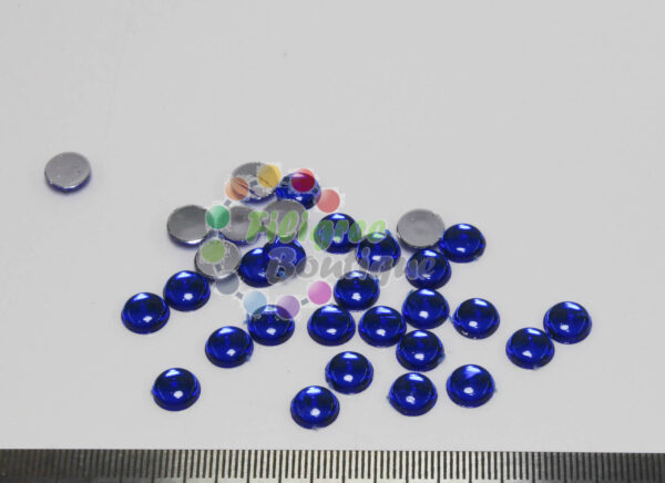 8mm Royal Blue Cabochons approx 49pcs