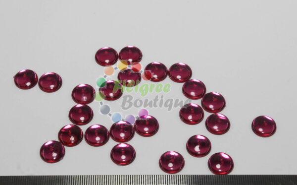 12mm Dark Pink Cabochons approx22pcs