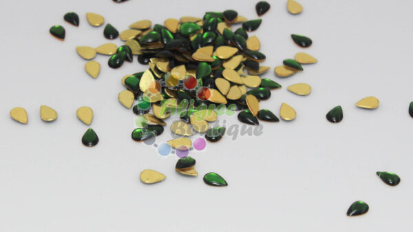 6x4mm  Dark Green Cabochons approx 183pcs