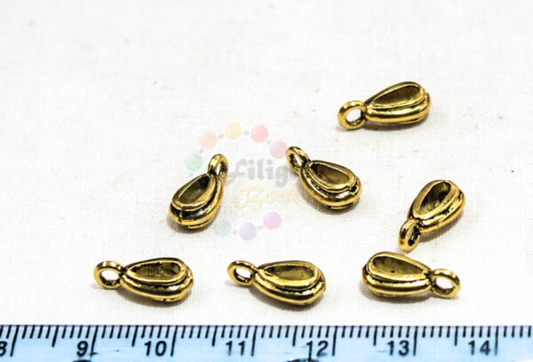 12*6mm antique gold bails