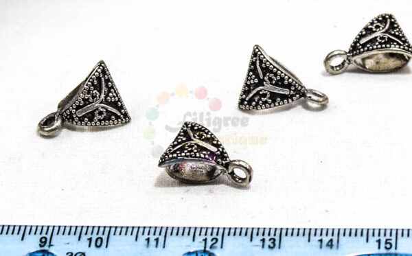 16*12mm antique silver bails