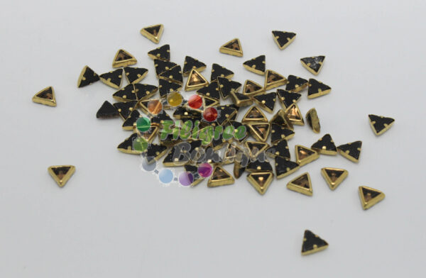 6mm Triangle Kundan Stone Gold