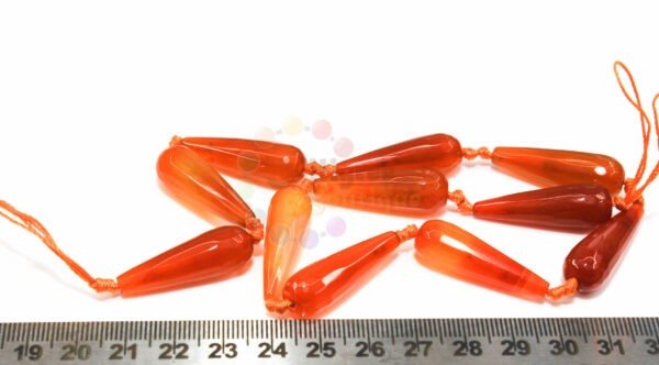 30mm agates drops orange color