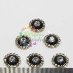 Stone Patch Round 13mm Black