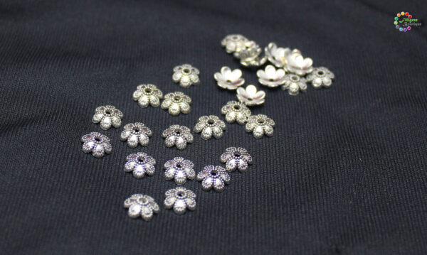 8x8mm Silver Bead Cap