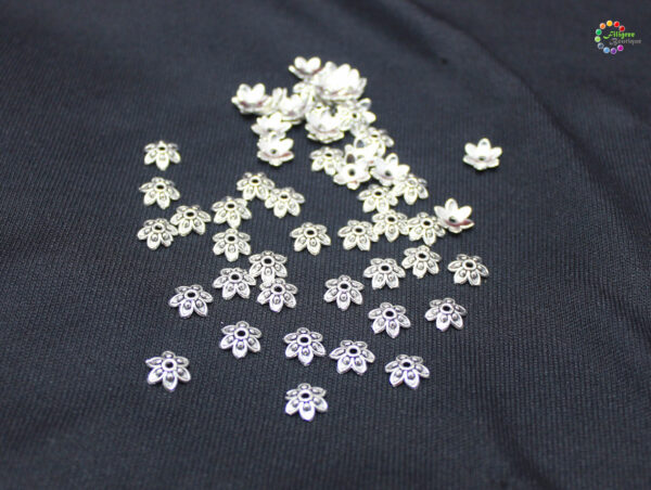 8x8mm Silver Bead Cap