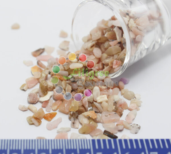 Natural Pink Opal Beads, No Hole/Undrilled, Chip, 3~11x3~5x1~3.5mm; 25g/pack