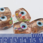 Evil Eye Glass beads - Light Pink - 20mm