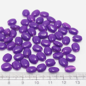 8mm Glass Beads Oval Shape-Purple