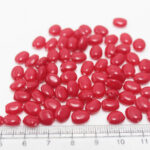 8mm Glass Beads Oval Shape-Dark Red