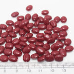 8mm Glass Beads Oval Shape-Maroon