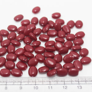 8mm Glass Beads Oval Shape-Maroon