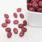 10x6mm - Glass Tumble Beads - 20 Beads in a pack - Maroon