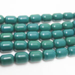 10x6mm - Glass Barrel Beads - 20 Beads in a pack - Dark Green