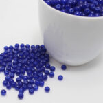 4mm - Glass Round Beads - 10gm pack approx 500 Beads in a pack - Dark Blue