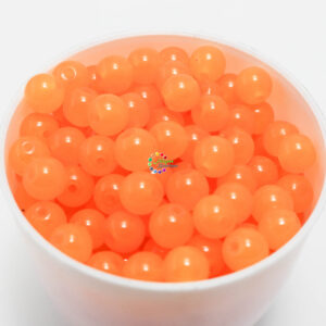 6mm - Glass Round Beads - 20 beads in a pack  - Yellow