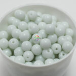 6mm - Glass Round Beads - 20 beads in a pack  - White