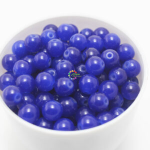 6mm - Glass Round Beads - 20 beads in a pack  - Dark Blue