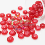 8mm - Glass Roundelle Beads - 20 Beads in a pack - Red