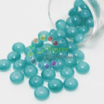 8mm - Glass Roundelle Beads - 20 Beads in a pack - Light Blue