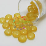 10mm - Glass Roundelle Beads - 20 Beads in a pack - Yellow
