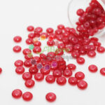 5mm - Glass Roundelle Beads - 20 Beads in a pack - Red