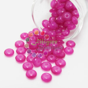 5mm - Glass Roundelle Beads - 20 Beads in a pack - Dark Pink
