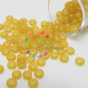 5mm - Glass Roundelle Beads - 20 Beads in a pack - Yellow