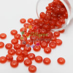 5mm - Glass Roundelle Beads - 20 Beads in a pack - Orange
